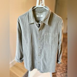 Like New Buck Mason Size Large Corduroy Shirt in Gray